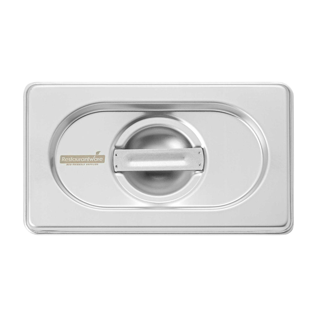 Met Lux Rectangle Stainless Steel Lid - Fits 1/9 Size Steam Table Pan - 1 count box