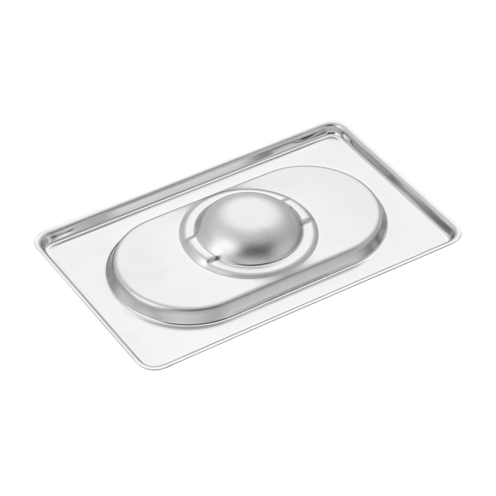 Met Lux Rectangle Stainless Steel Lid - Fits 1/9 Size Steam Table Pan - 1 count box