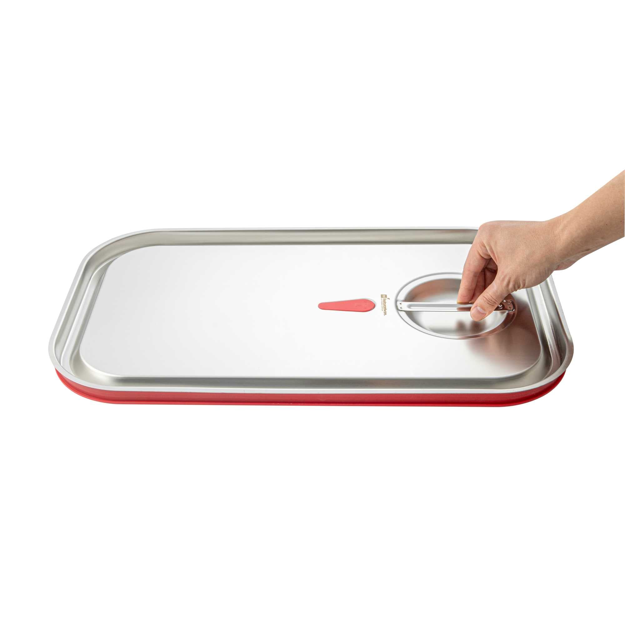 Met Lux Rectangle Stainless Steel Travel Lid - Fits Full Size Steam Table Pan - 1 count box