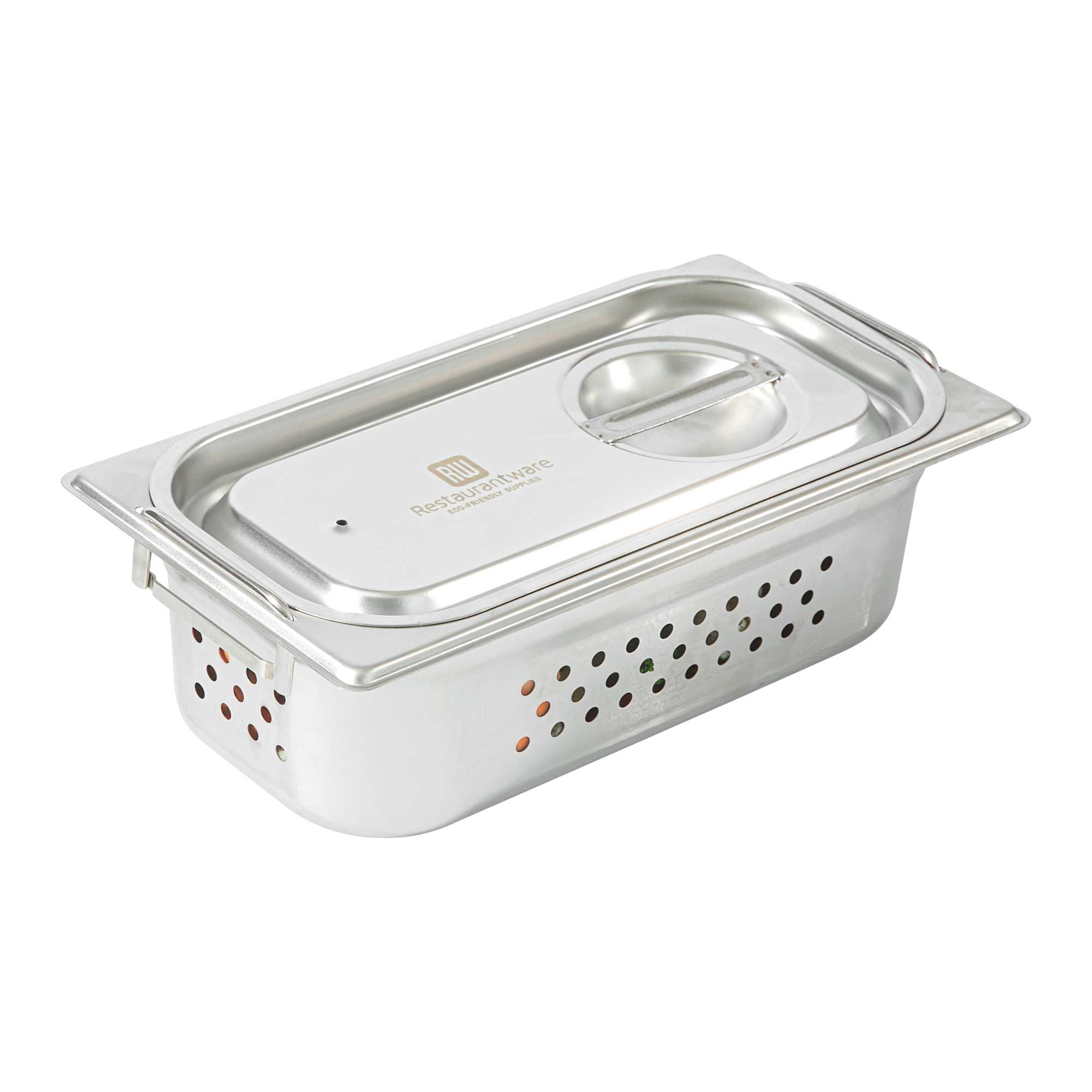 Met Lux Rectangle Stainless Steel Travel Lid - Fits 1/3 Size Steam Table Pan - 1 count box