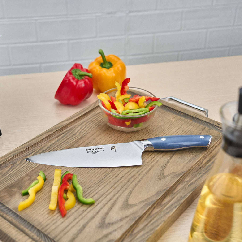 Sensei Blue Damascus Steel 8" Chef's Knife - 1 count box