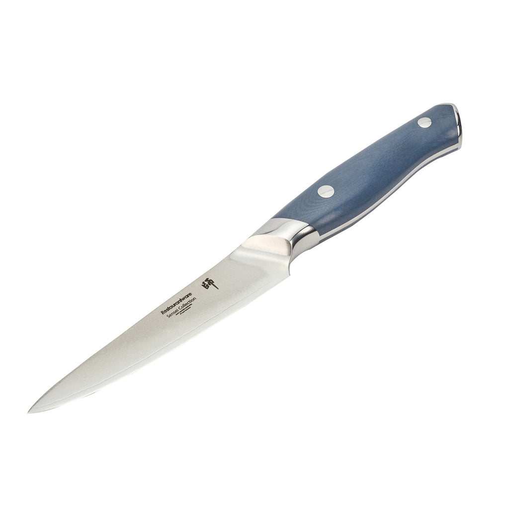 Sensei Blue Damascus Steel 5" Utility Knife - 1 count box
