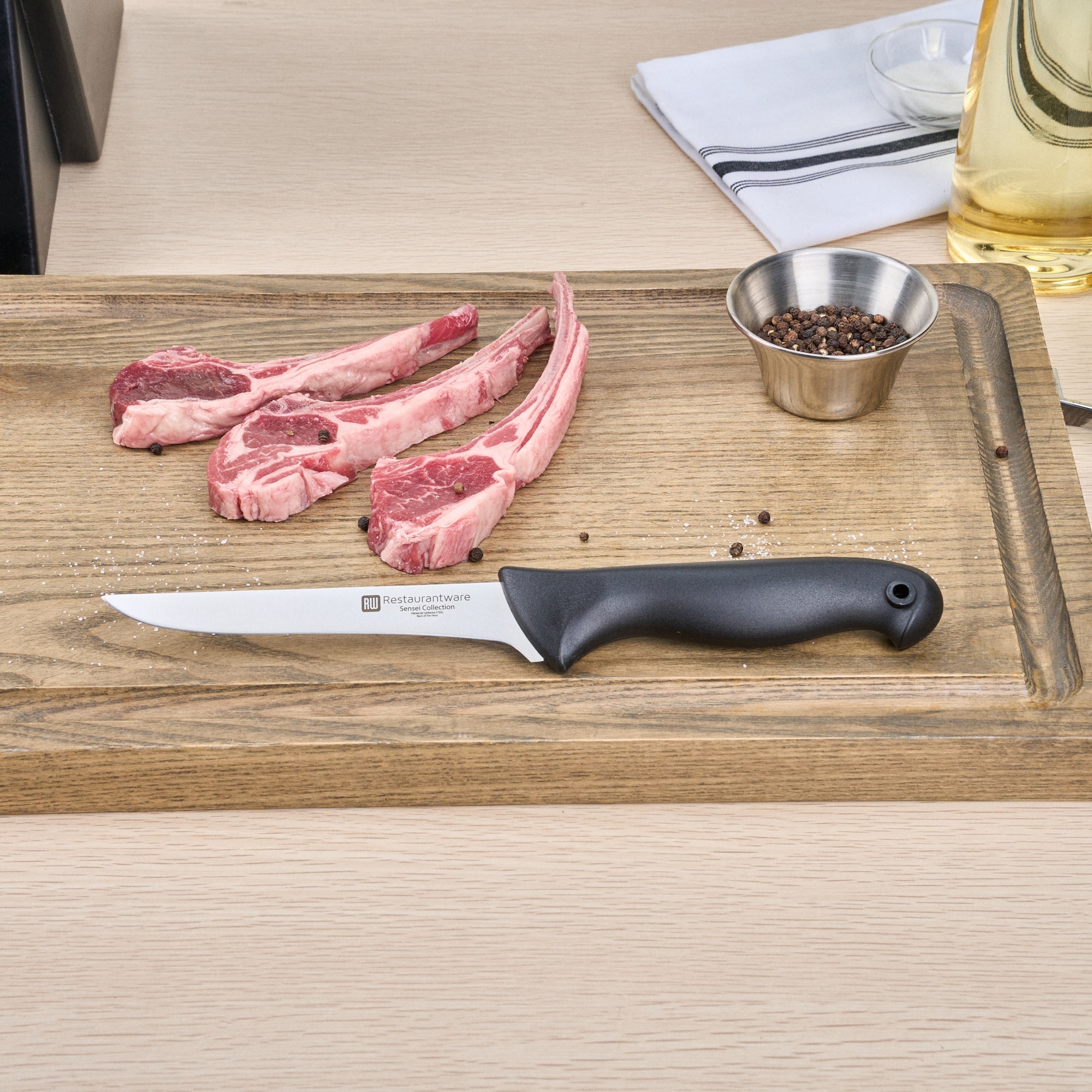Sensei Back of the House German Steel 6" Flexible Boning Knife - HACCP Protection - 1 count box