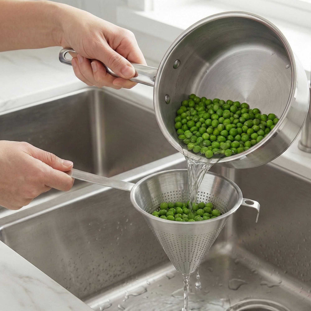 Met Lux Stainless Steel China Cap Coarse Strainer - 14 3/4" - 1 count box