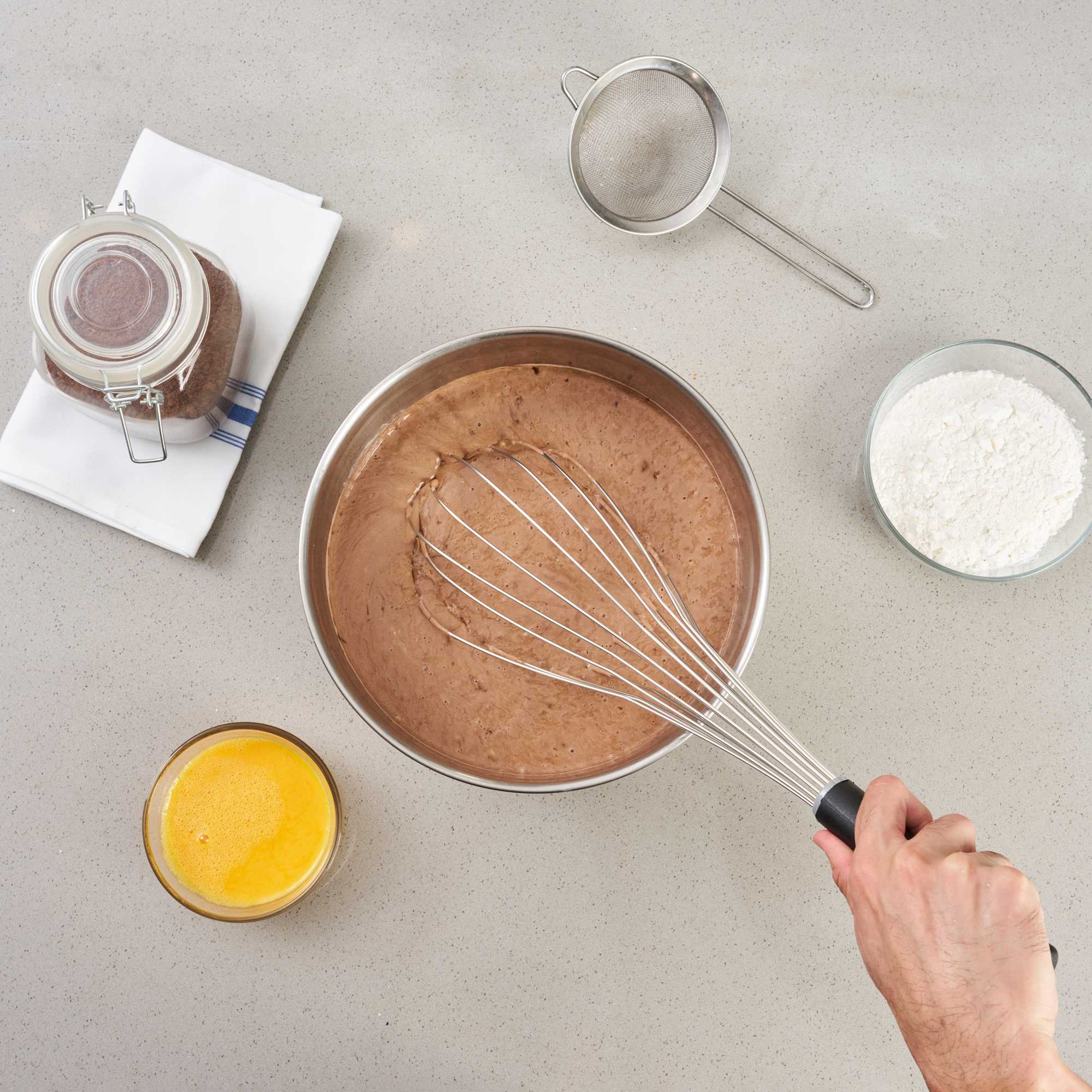 Met Lux Stainless Steel Piano Whisk - with Plastic Comfort Handle - 18" - 1 count box