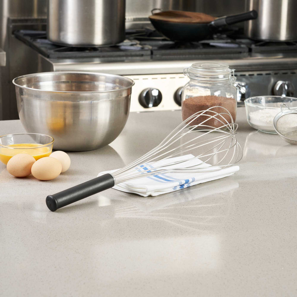 Met Lux Stainless Steel Piano Whisk - with Plastic Comfort Handle - 18" - 1 count box