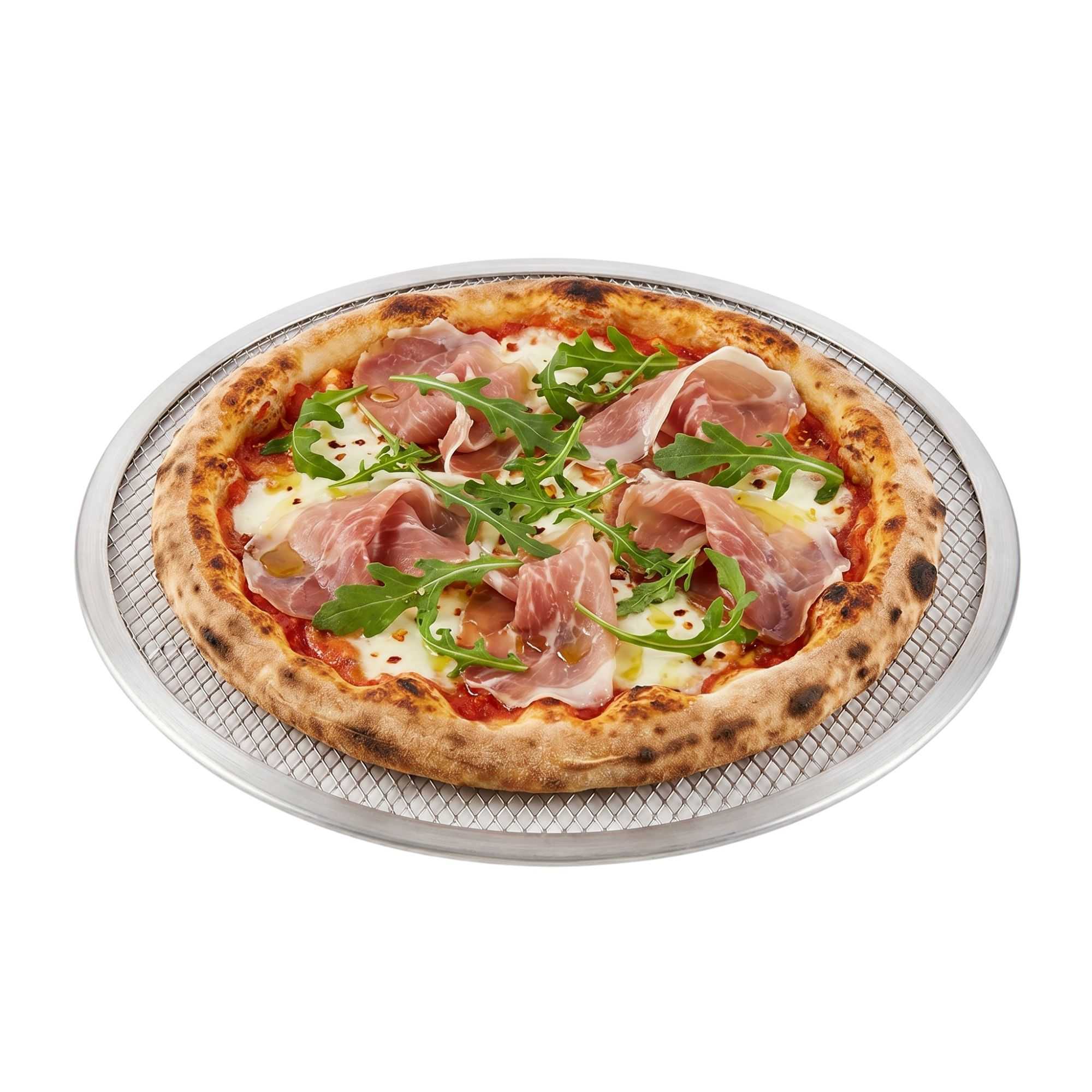 Met Lux Aluminum Mesh Pizza Screen - 12" x 12" - 1 count box