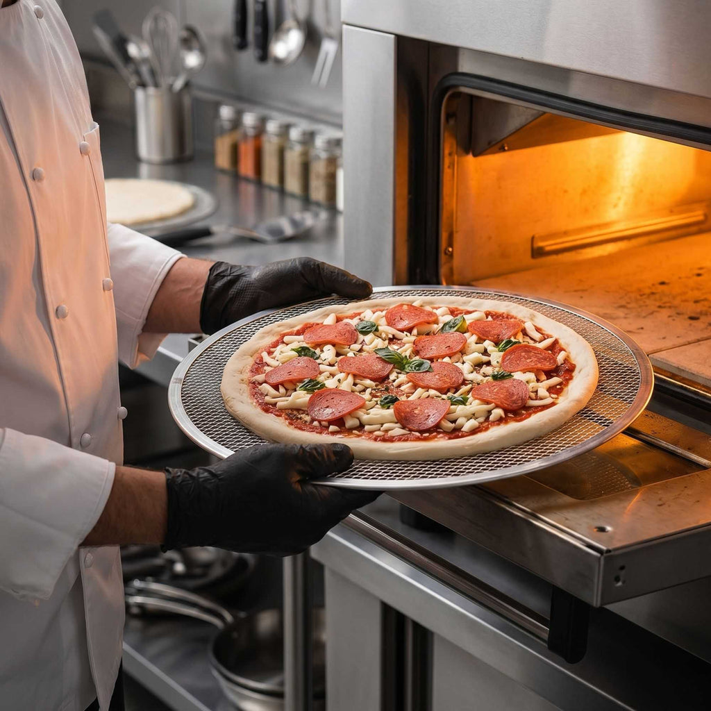 Met Lux Aluminum Mesh Pizza Screen - 16" x 16" - 1 count box