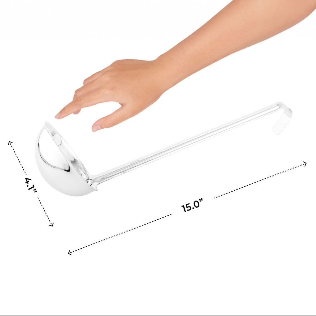 Met Lux 8 oz Stainless Steel Serving Ladle - One-Piece - 1 count box