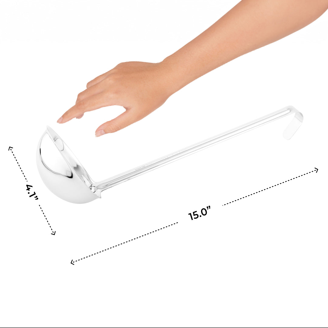 Met Lux 8 oz Stainless Steel Serving Ladle - One-Piece - 1 count box