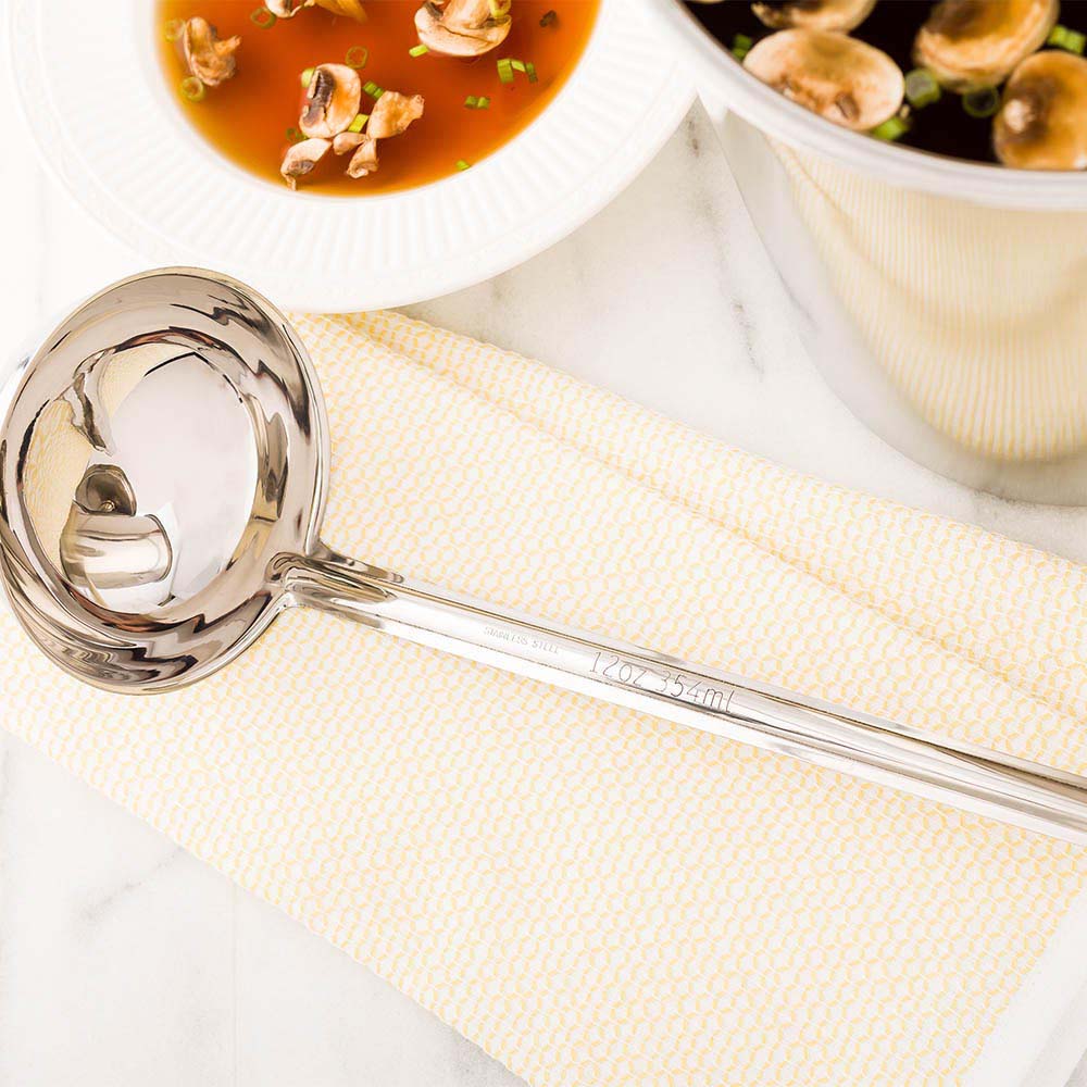 Met Lux 12 oz Stainless Steel Serving Ladle - One-Piece - 1 count box