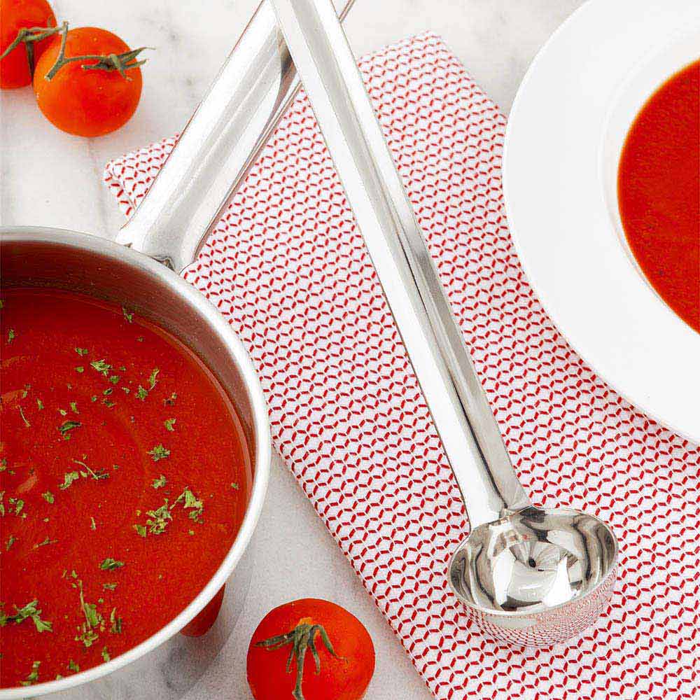 Met Lux 2 oz Stainless Steel Heavy-Duty Serving Ladle - One-Piece - 1 count box