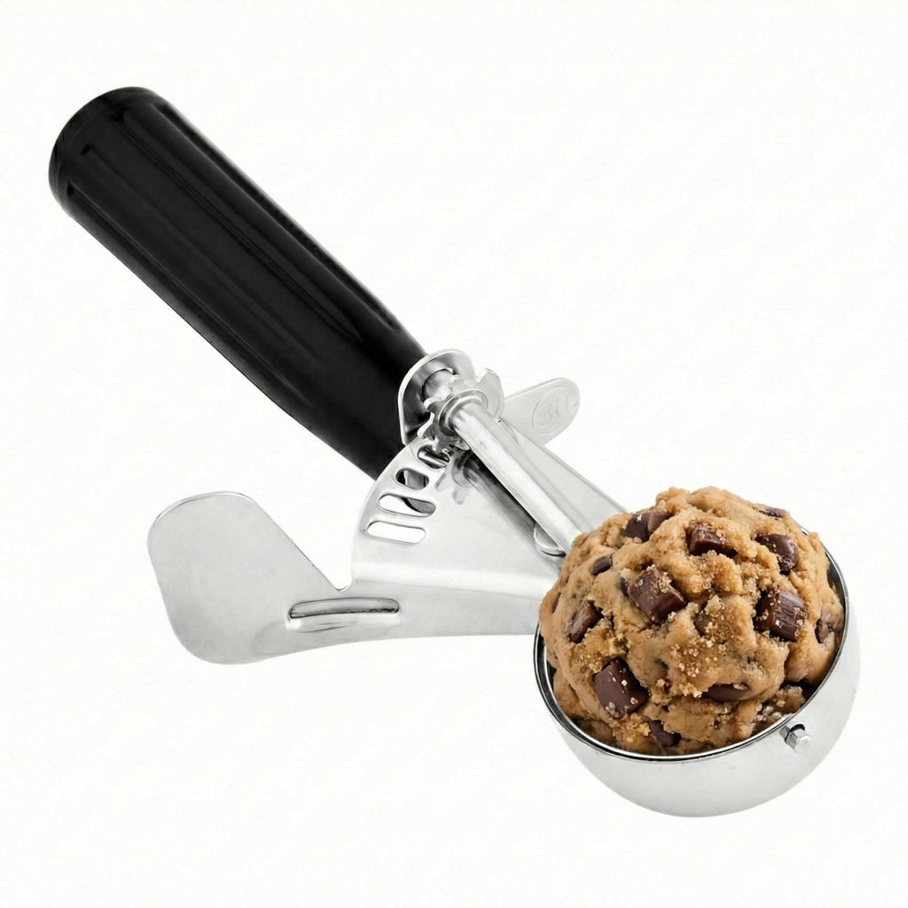 Met Lux 1.1 oz Stainless Steel #30 Portion Scoop - with Black Handle - 1 count box
