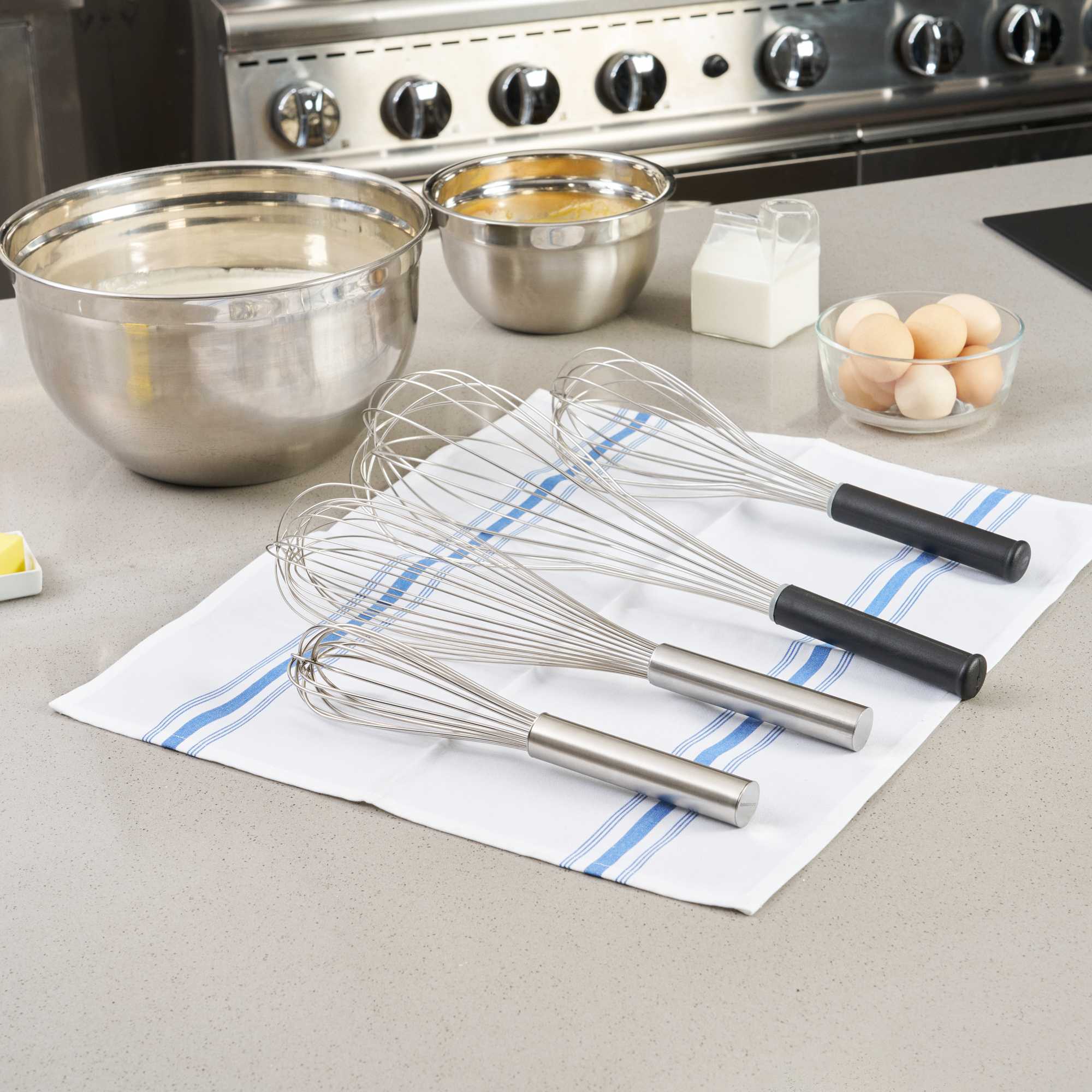 Met Lux Stainless Steel French Whisk - 12" - 1 count box