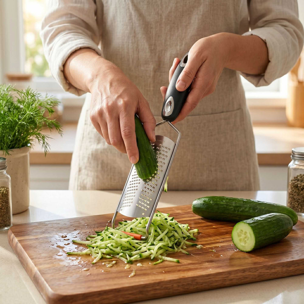 Met Lux Stainless Steel Fine Grater - with Plastic Handle - 12" - 1 count box
