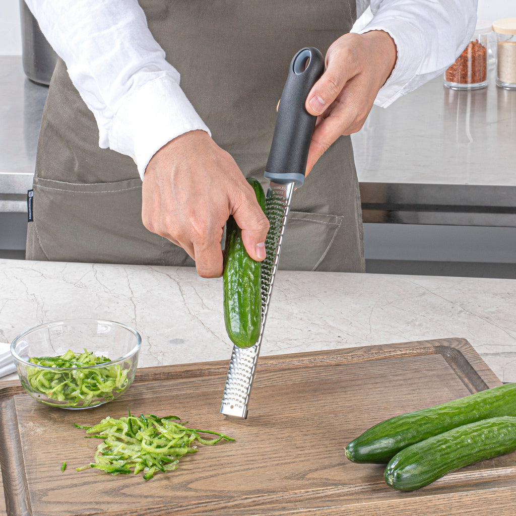 Met Lux Stainless Steel Grater - with Plastic Handle - 13" - 1 count box
