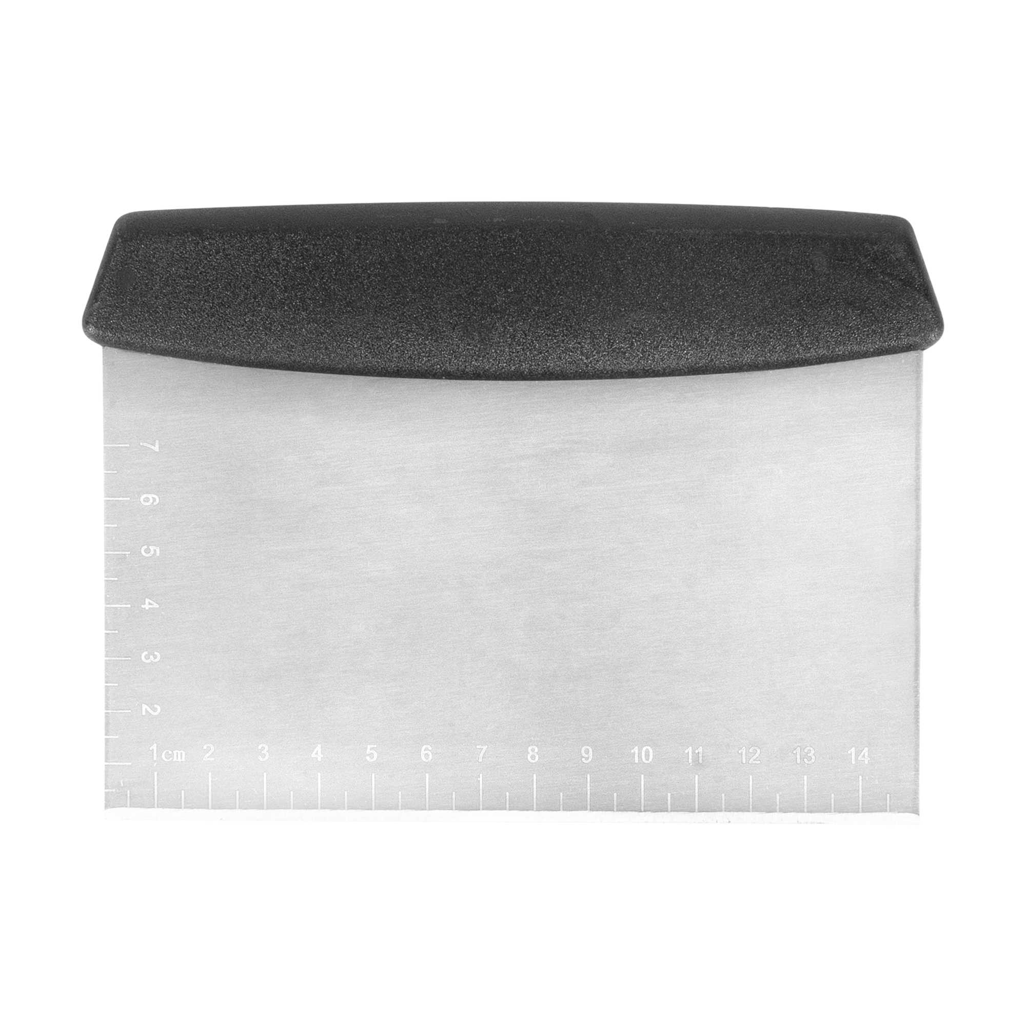 Met Lux Stainless Steel Dough Scraper - with Plastic Handle - 4 1/2" x 6 1/4" x 3/4" - 1 count box