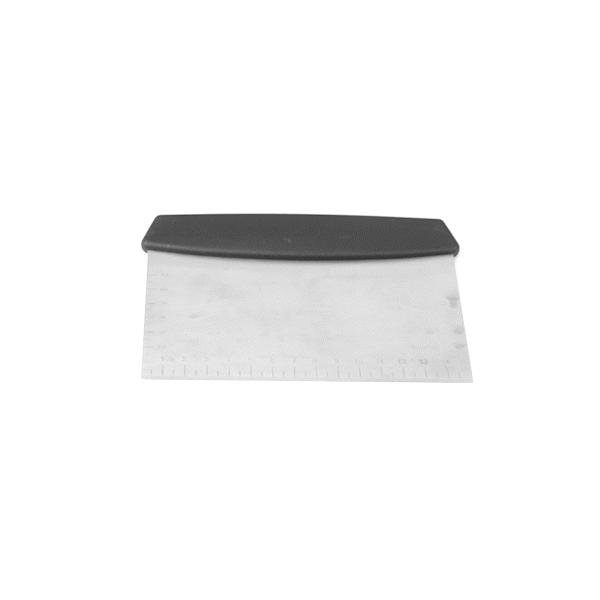 Met Lux Stainless Steel Dough Scraper - with Plastic Handle - 4 1/2" x 6 1/4" x 3/4" - 1 count box