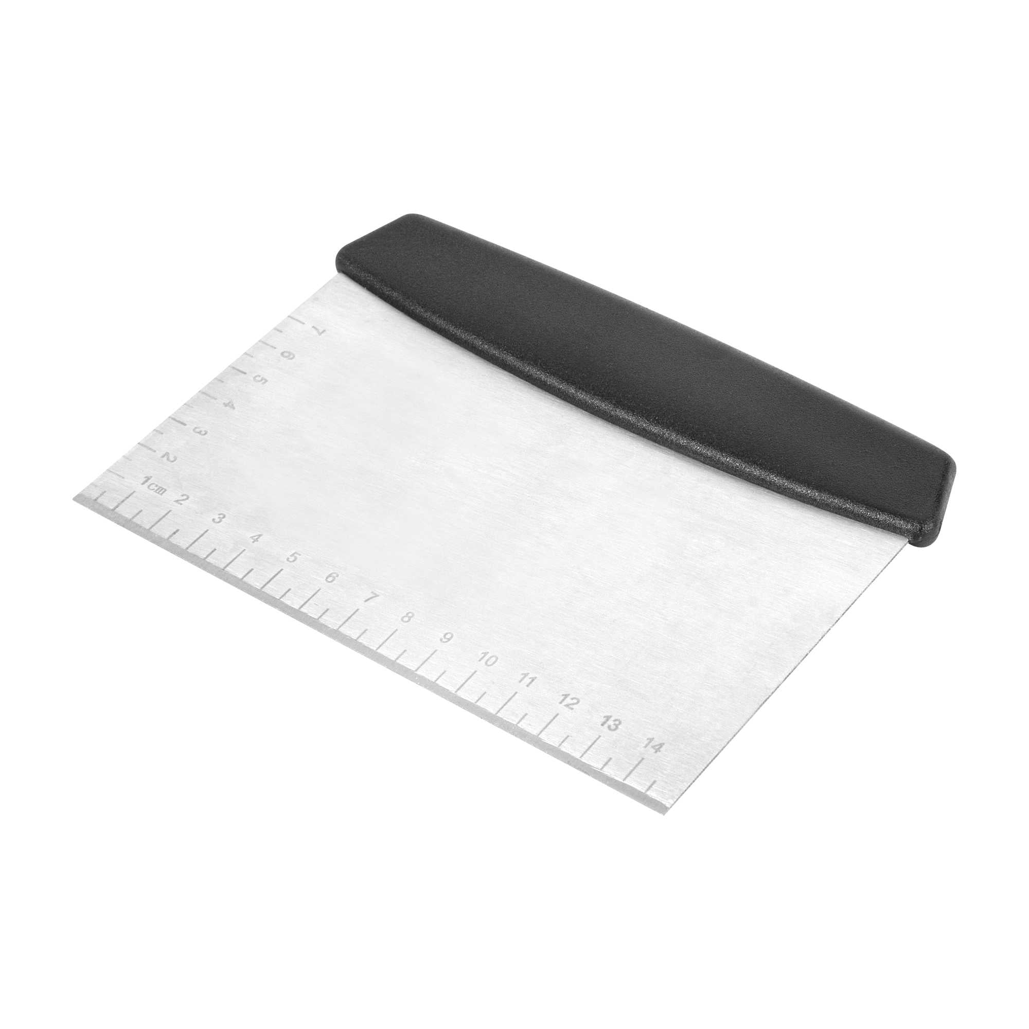 Met Lux Stainless Steel Dough Scraper - with Plastic Handle - 4 1/2" x 6 1/4" x 3/4" - 1 count box