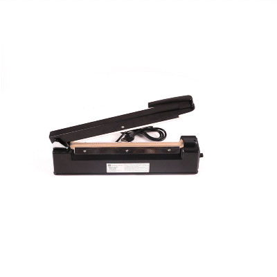 Fresh Hero Black Aluminum Hand Impulse Sealer - Industrial Grade, Food Safe - 17 3/4" x 3 1/4" x 10" - 1 count box