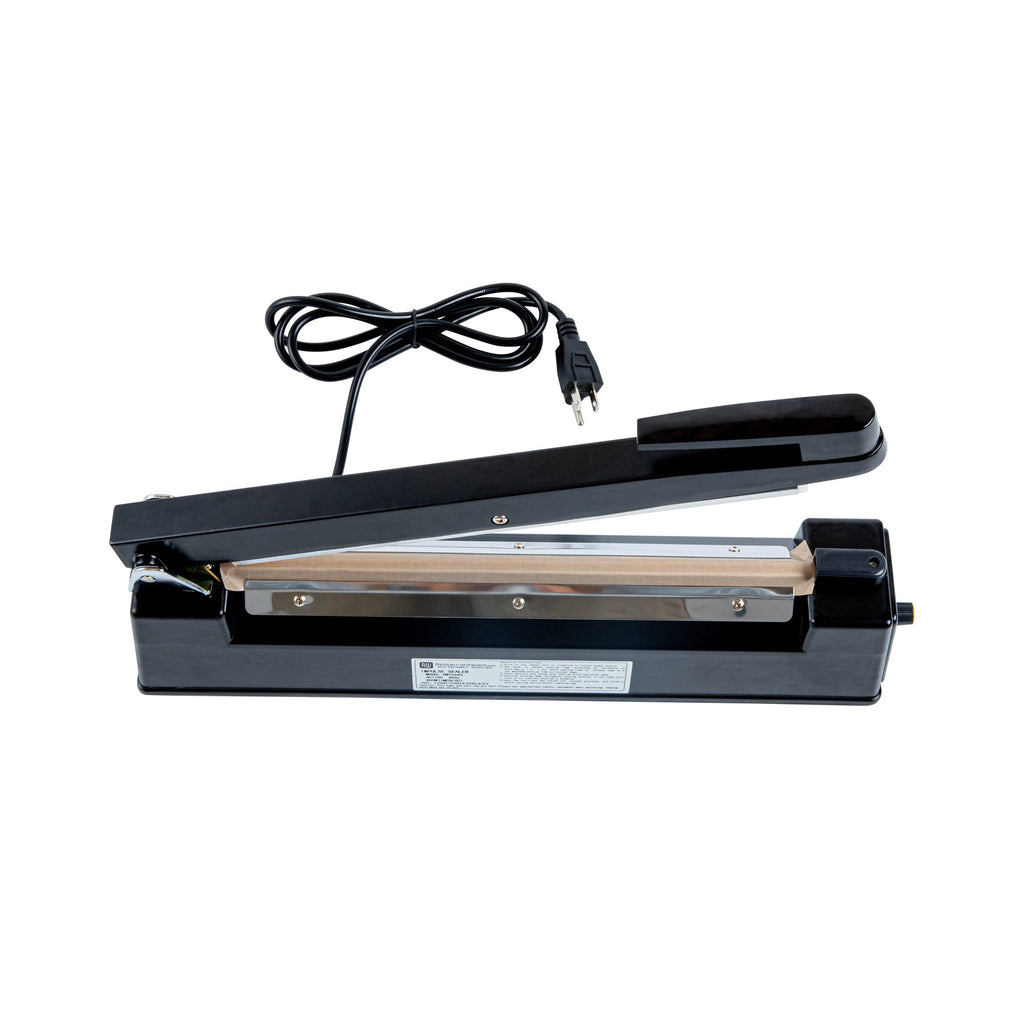 Fresh Hero Black Aluminum Hand Impulse Sealer - Industrial Grade, Food Safe - 17 3/4" x 3 1/4" x 10" - 1 count box