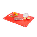 Sure Grip Red Plastic Cutting Board - Non-Slip, Measurement Markers, Carrying Handle - 12" x 18" - 1 count box