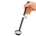 Voga 1 oz Black Plastic Sauce Ladle - 13" - 1 count box
