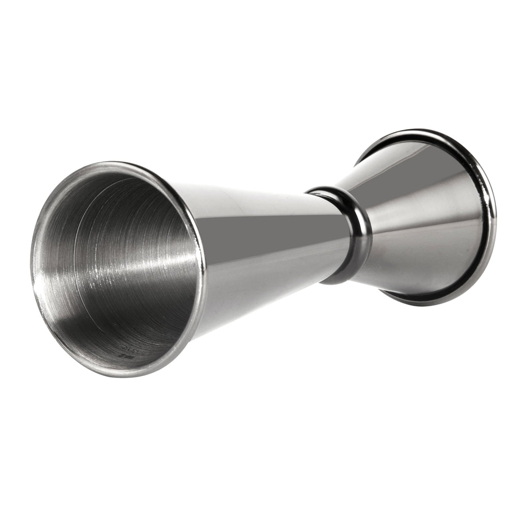 Bar Lux 1 oz / 2 oz Black Stainless Steel Jigger - Japanese Style - 1 count box