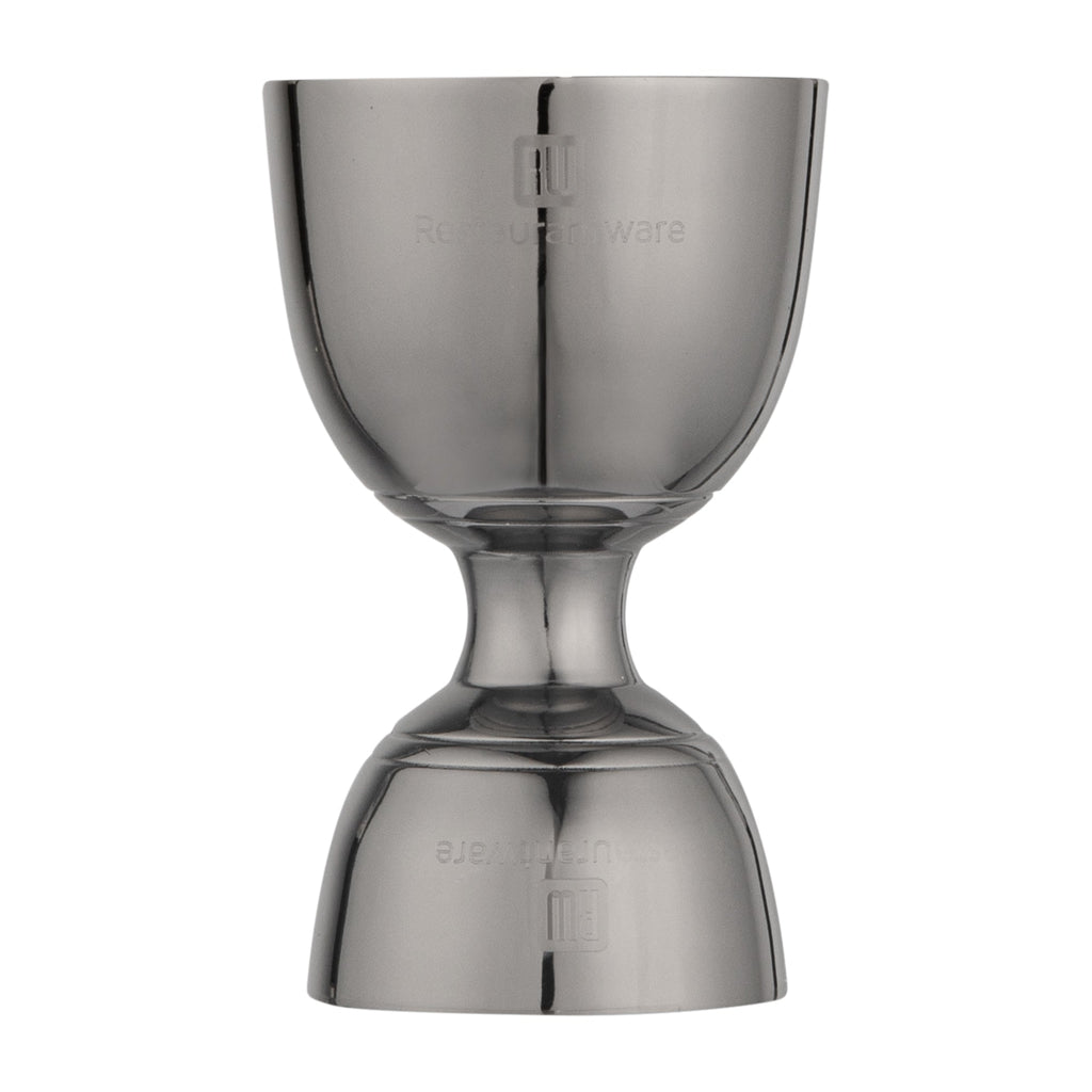 Bar Lux 1 oz / 2 oz Black-Plated Stainless Steel Jigger - Negroni - 1 count box