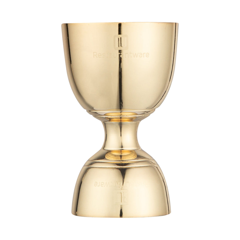 Bar Lux 1 oz / 2 oz Gold-Plated Stainless Steel Jigger - Negroni - 1 count box