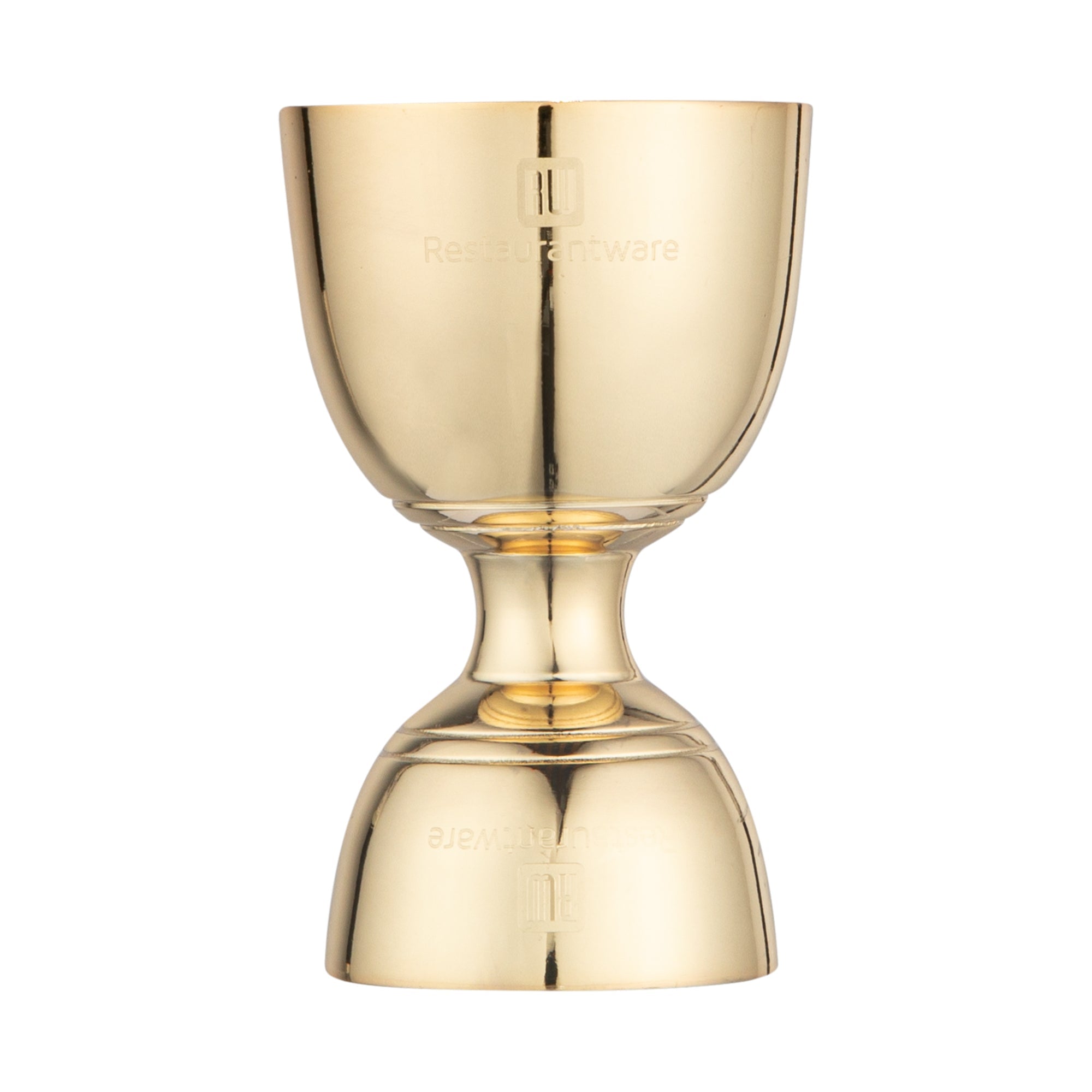 Bar Lux 1 oz / 2 oz Gold-Plated Stainless Steel Jigger - Negroni - 1 count box