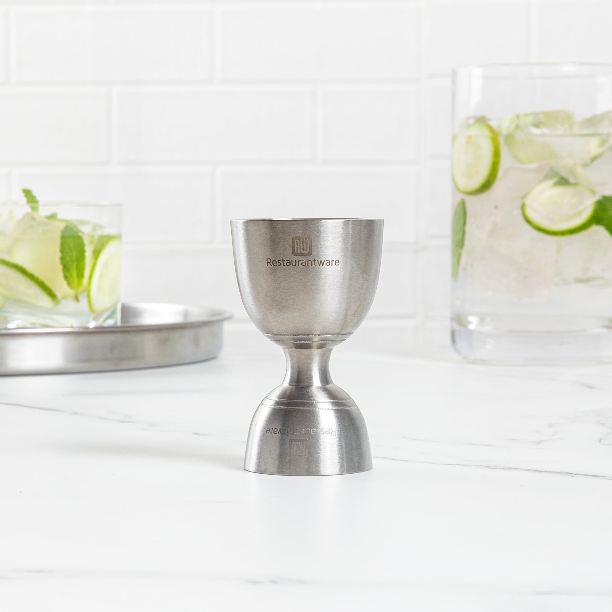 Bar Lux 1 oz / 2 oz Stainless Steel Jigger - Negroni - 1 count box