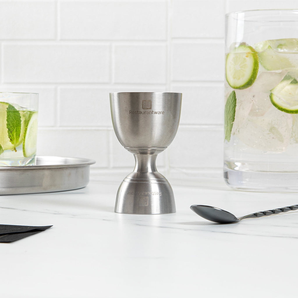 Bar Lux 1 oz / 2 oz Stainless Steel Jigger - Negroni - 1 count box