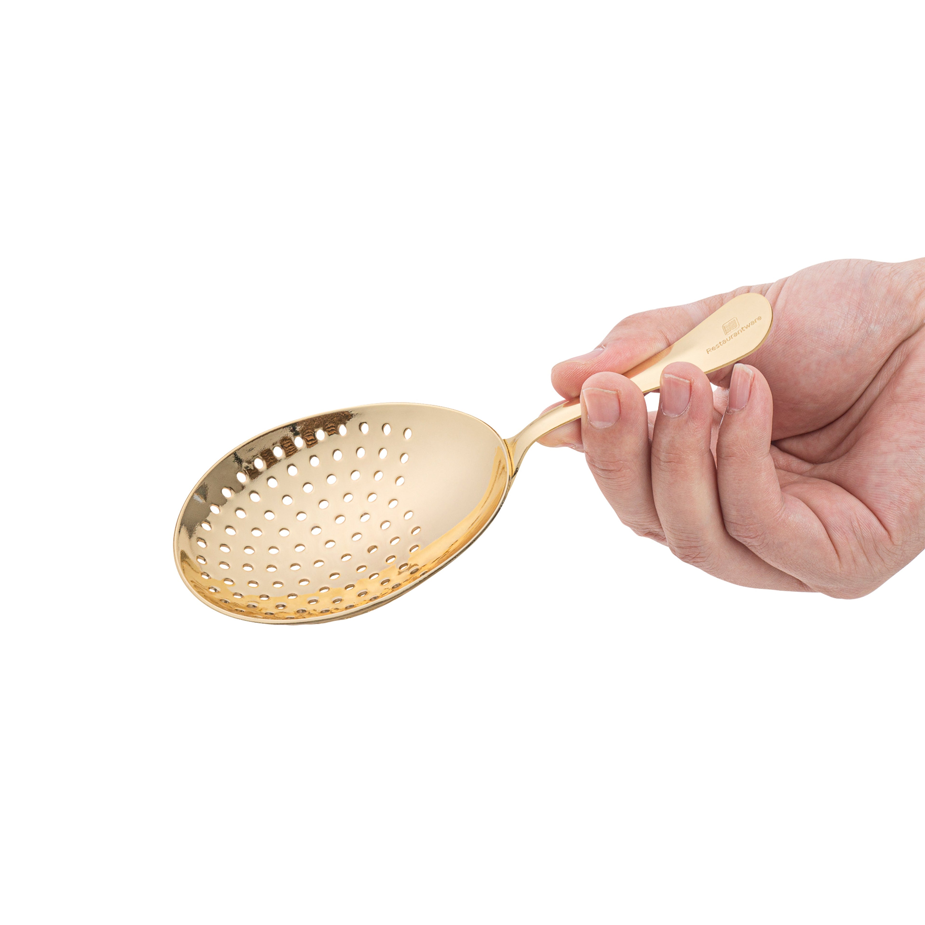 Bar Lux Gold-Plated Stainless Steel Julep Strainer - 6 1/2" - 1 count box