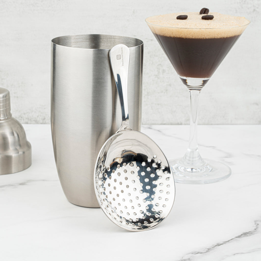 Bar Lux Stainless Steel Julep Strainer - Mirrored Finish - 6 1/2" - 1 count box
