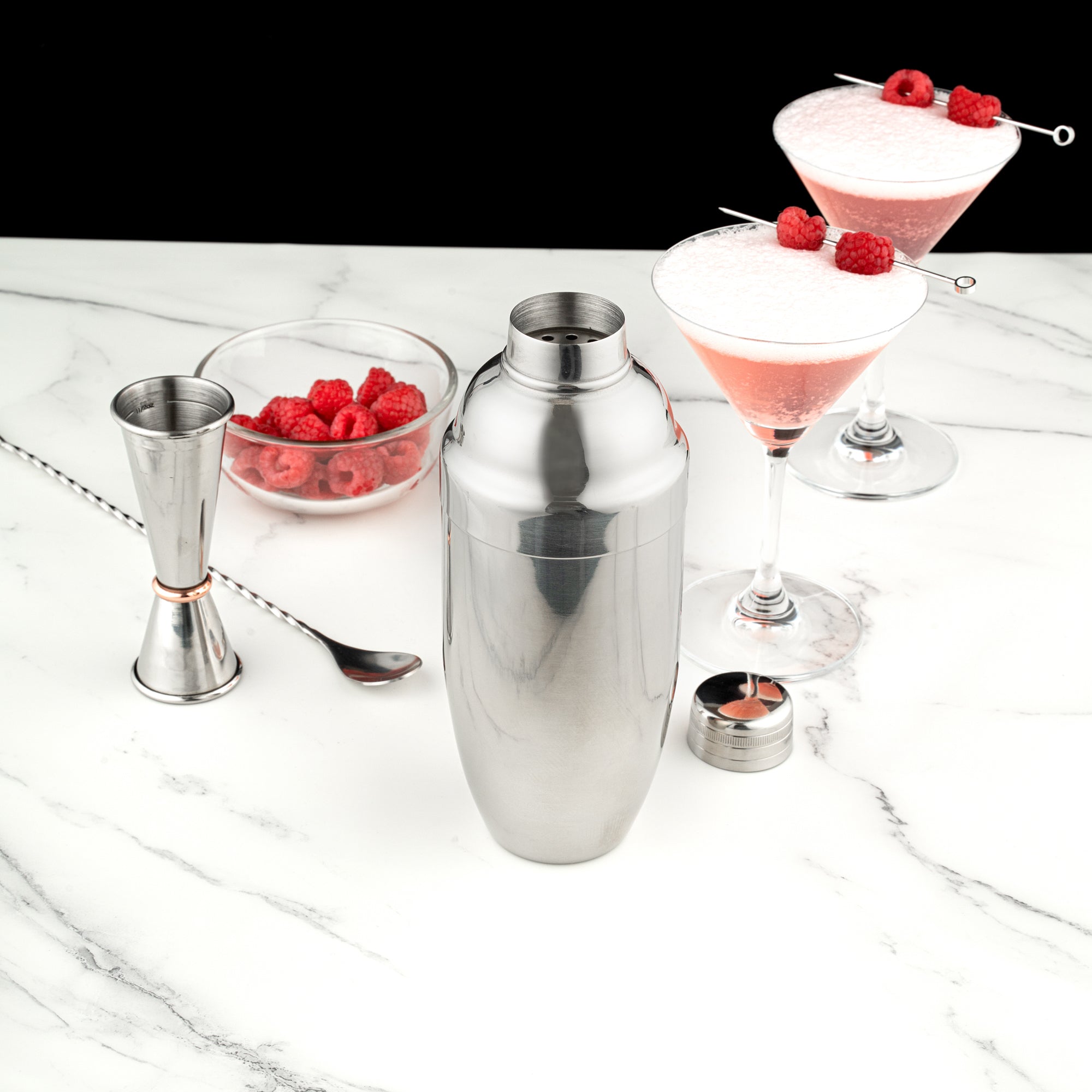 Bar Lux 24 oz Stainless Steel Cobbler Shaker - Mirrored Finish - 1 count box