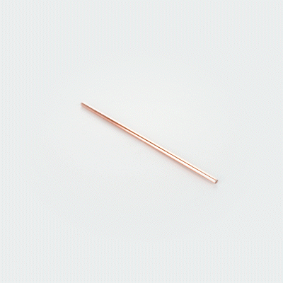 Bar Lux Copper-Plated Stainless Steel Straw - 7 1/2" - 2 count box