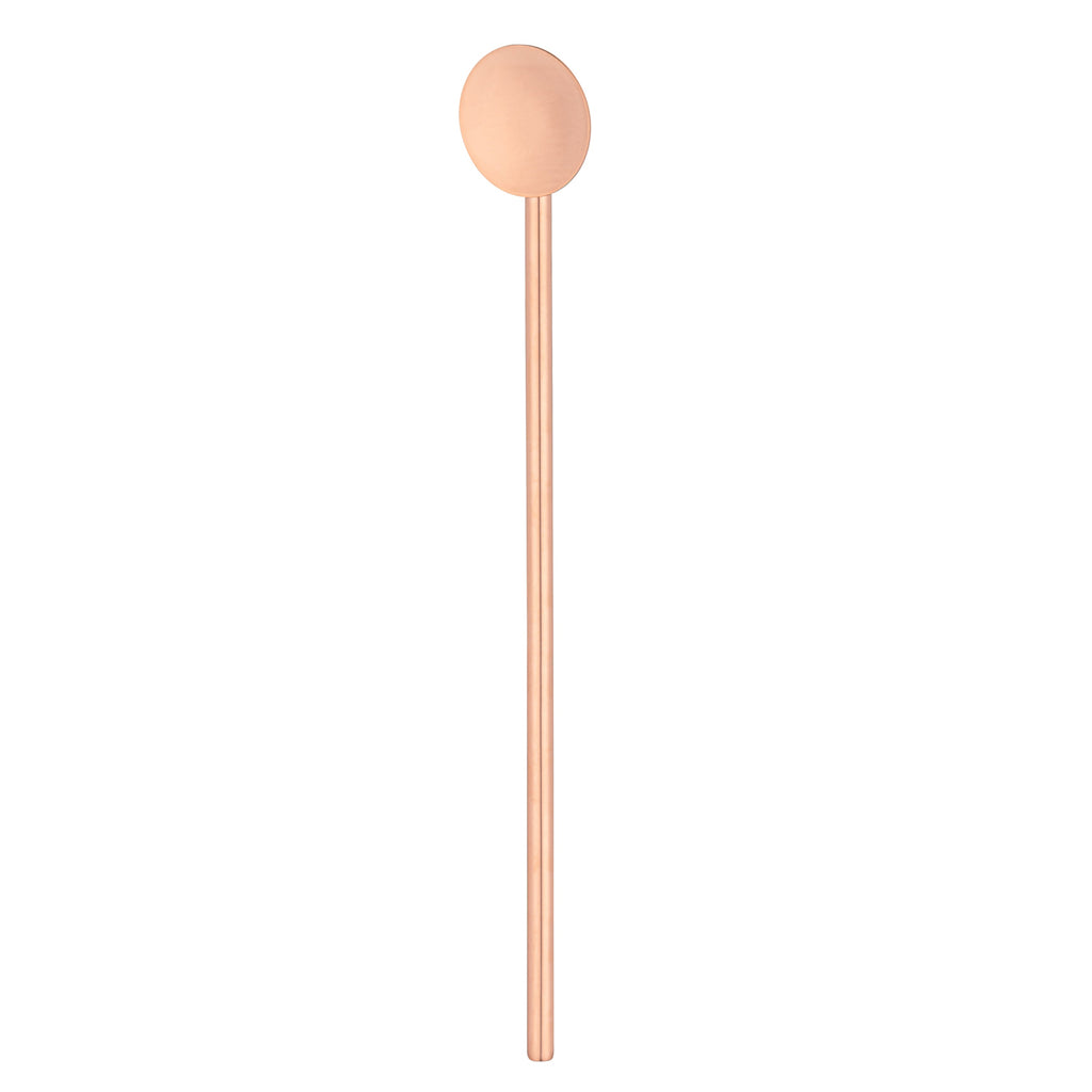 Bar Lux Copper-Plated Stainless Steel Julep Spoon Straw - 7 1/2" - 2 count box
