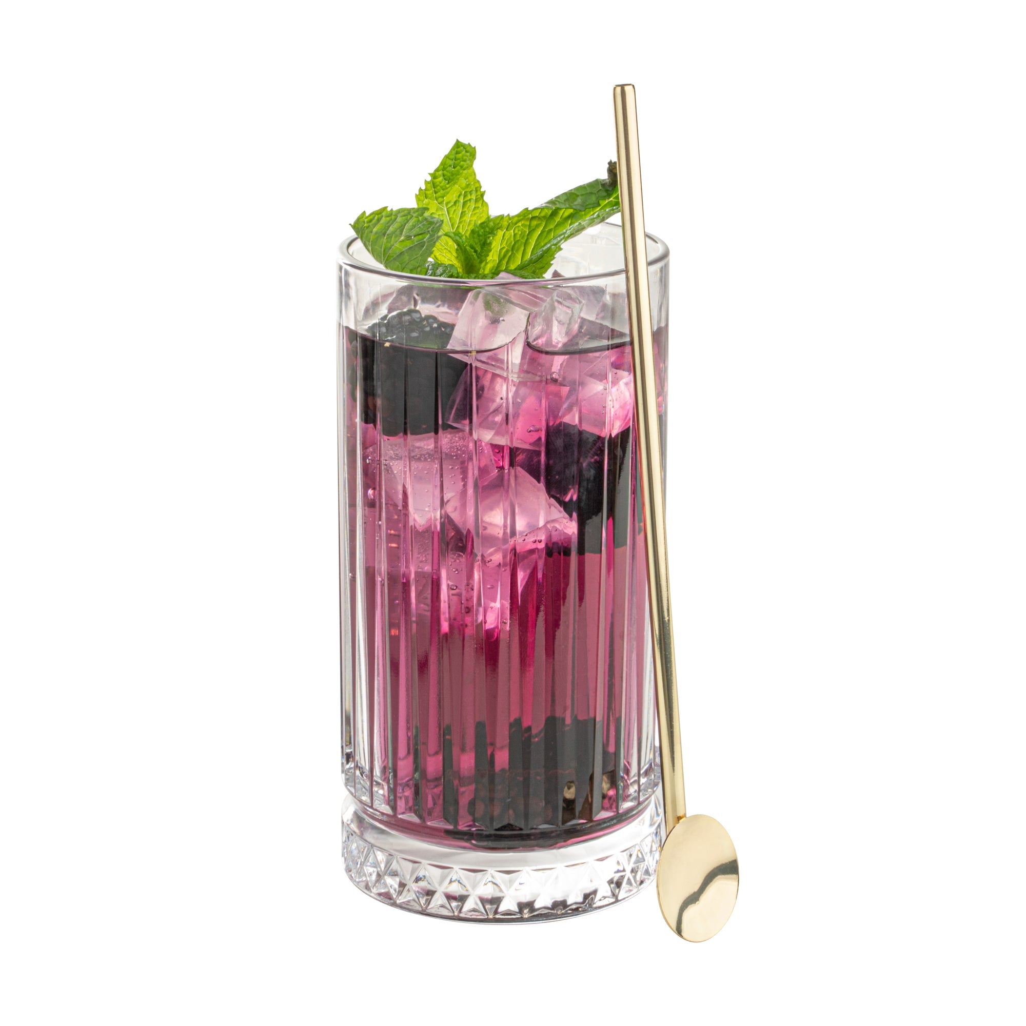 Bar Lux Gold-Plated Stainless Steel Julep Spoon Straw - 7 1/2" - 2 count box