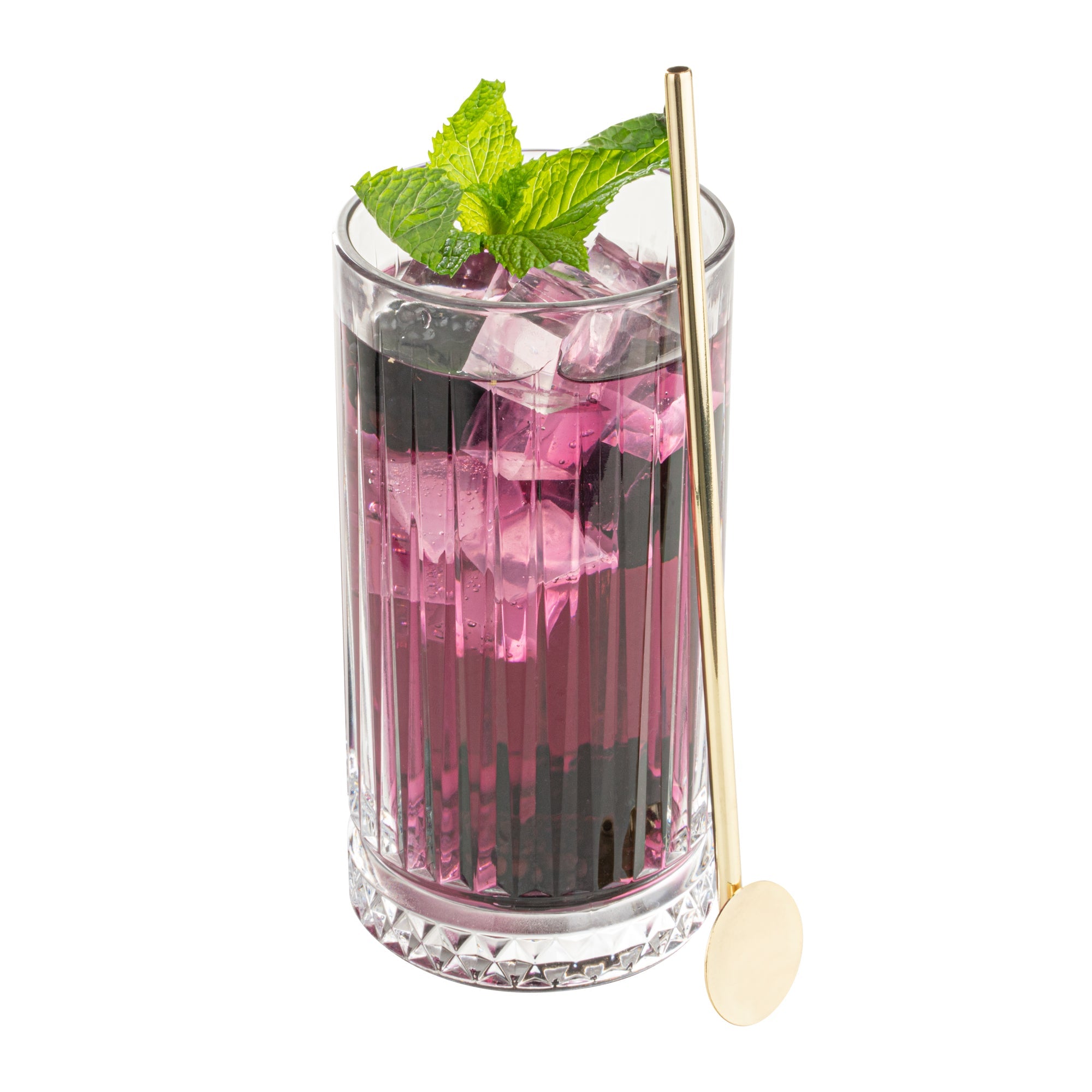 Bar Lux Gold-Plated Stainless Steel Julep Spoon Straw - 7 1/2" - 2 count box