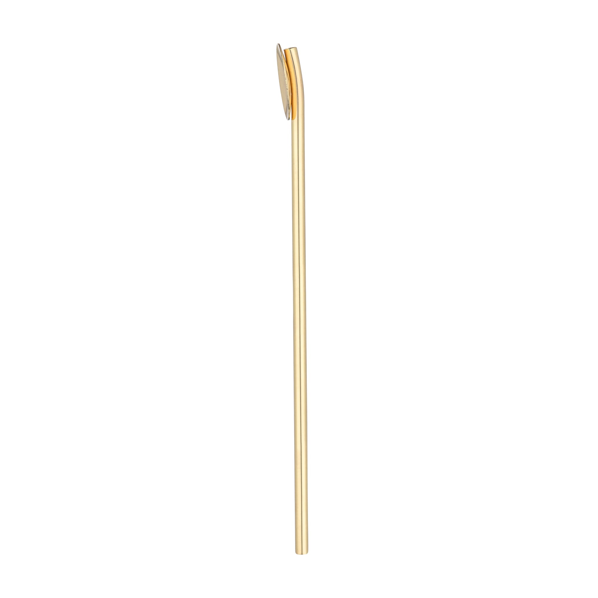 Bar Lux Gold-Plated Stainless Steel Julep Spoon Straw - 7 1/2" - 2 count box
