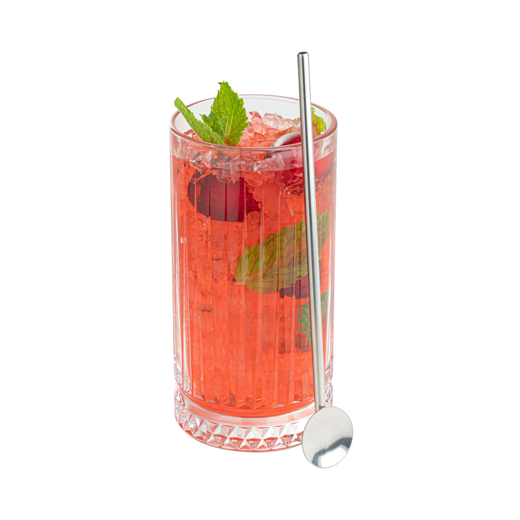 Bar Lux Stainless Steel Julep Spoon Straw - 7 1/2" - 2 count box