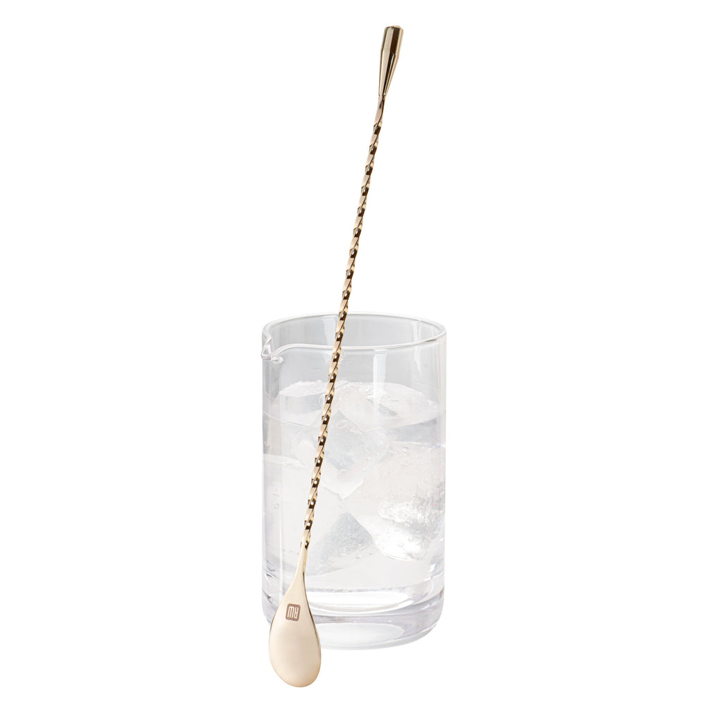 Bar Lux Gold-Plated Stainless Steel Belicoso Barspoon - 12" - 1 count box