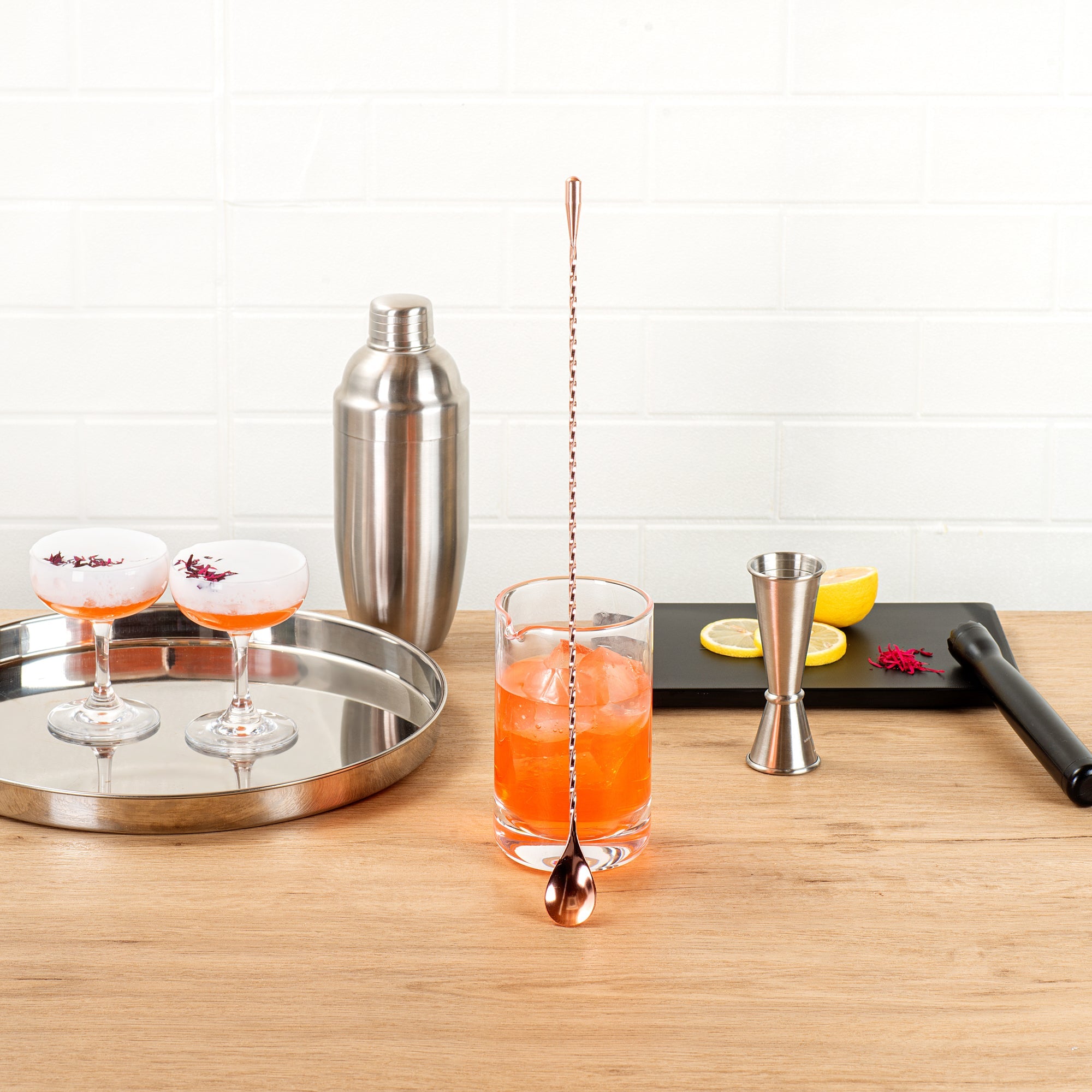 Bar Lux Copper-Plated Stainless Steel Belicoso Barspoon - 16" - 1 count box