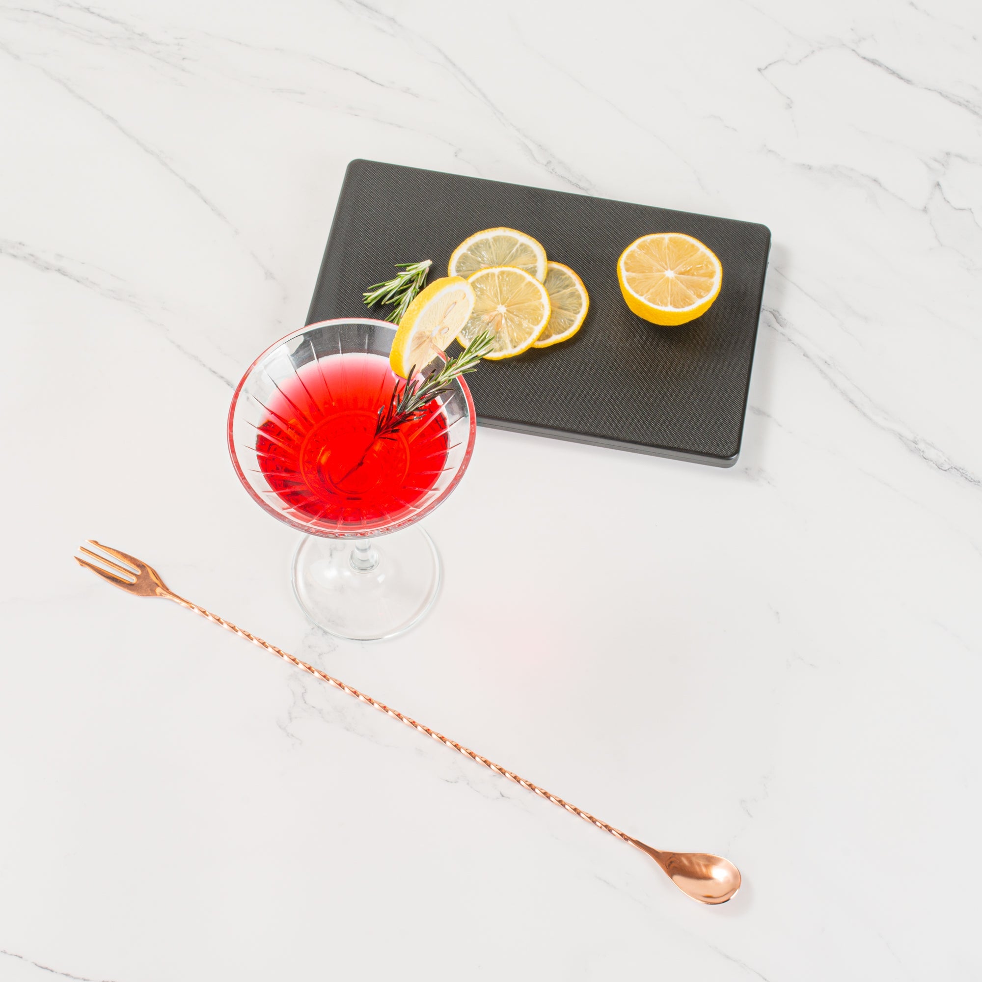 Bar Lux Copper-Plated Stainless Steel Trident Barspoon - 16" - 1 count box
