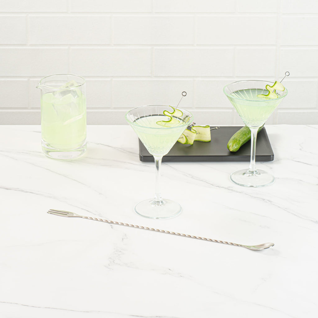 Bar Lux Stainless Steel Trident Barspoon - 16" x 1 1/4" x 1/2" - 1 count box