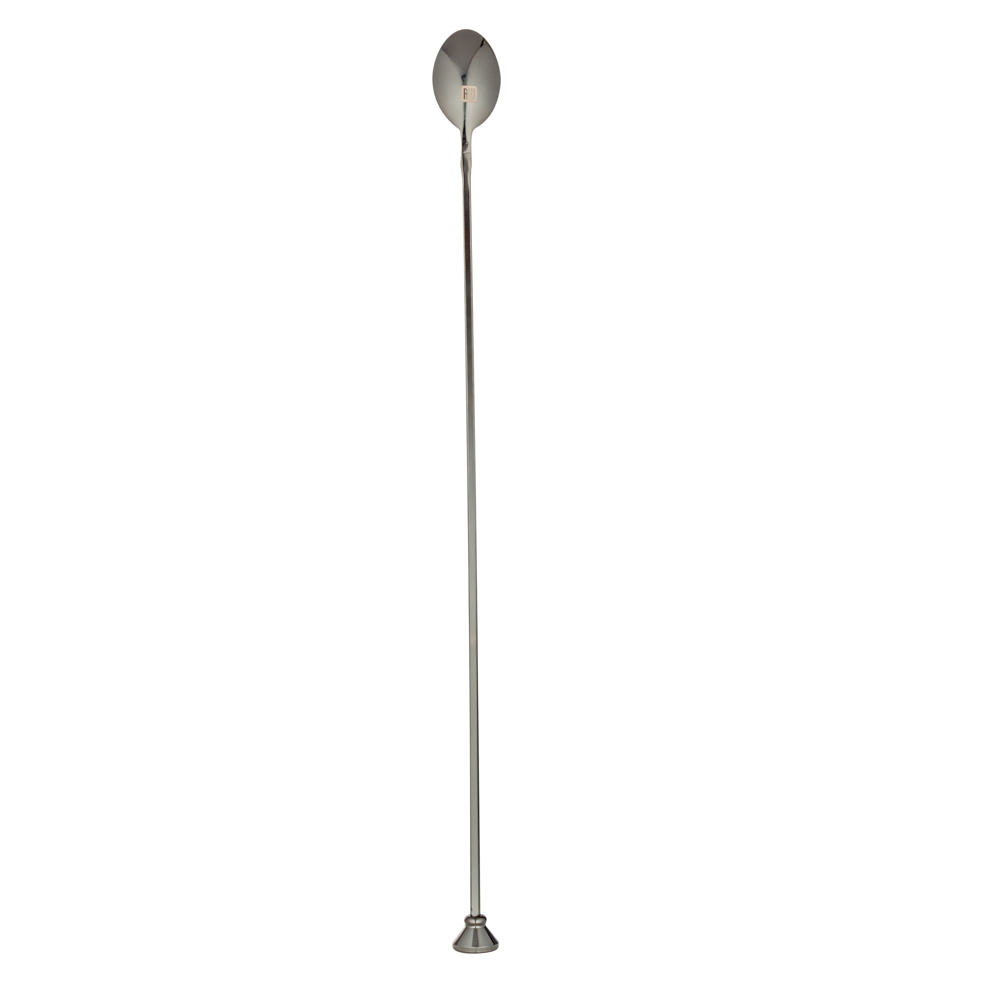 Bar Lux Black-Plated Stainless Steel Muddler Barspoon - 16" x 1 1/4" x 3/4" - 1 count box