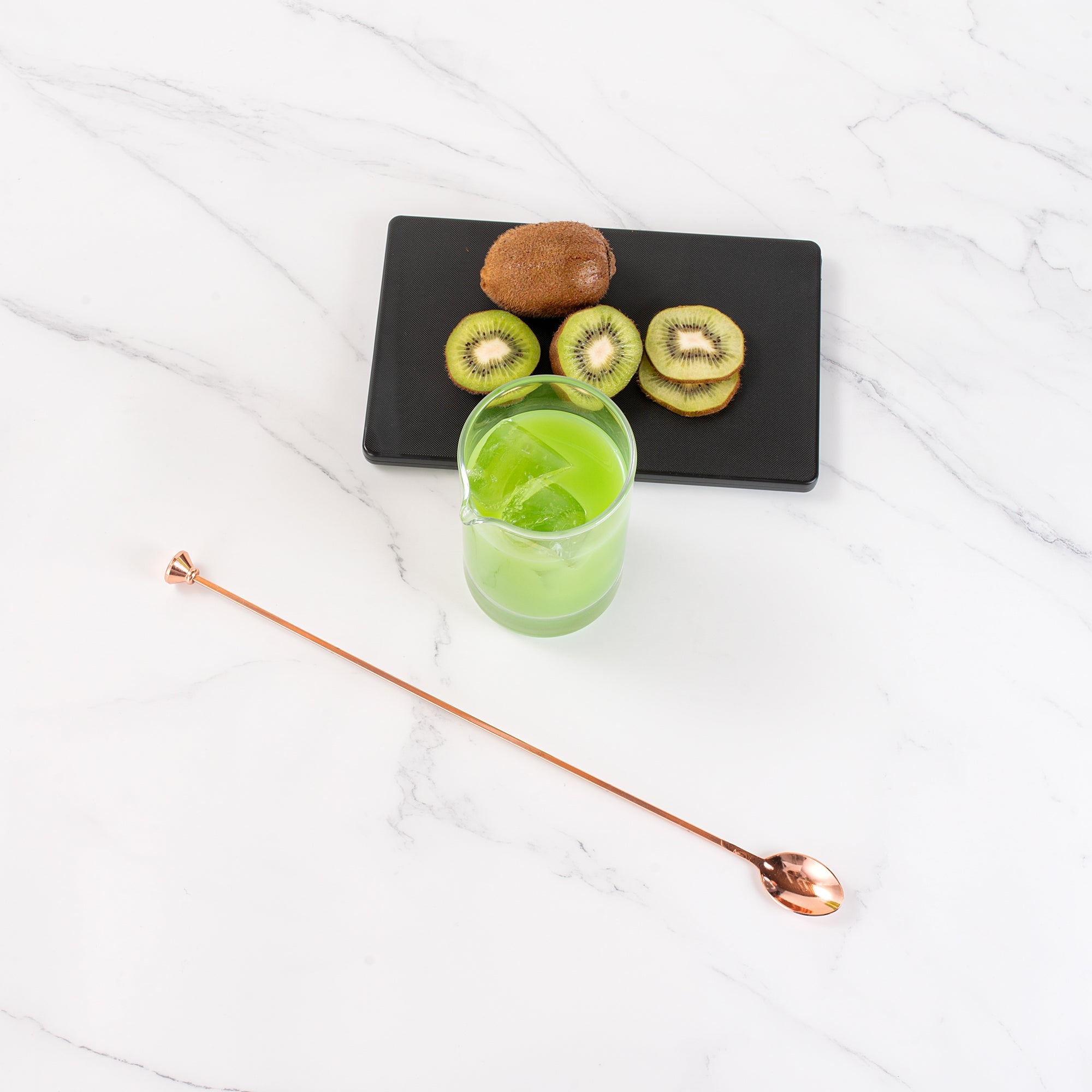 Bar Lux Copper-Plated Stainless Steel Muddler Barspoon - 16" x 1 1/4" x 3/4" - 1 count box