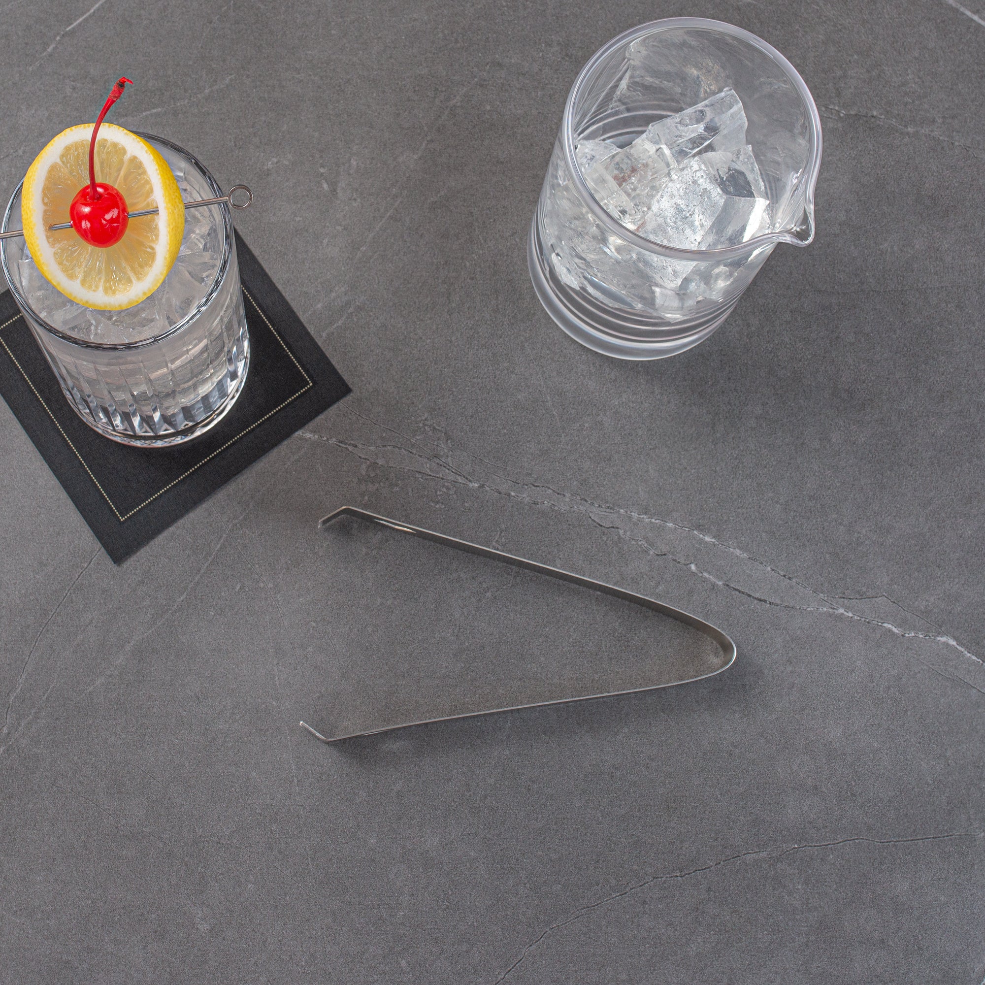 Bar Lux Stainless Steel Ice Tongs - 6 1/4" x 2 1/2" x 3/4" - 1 count box
