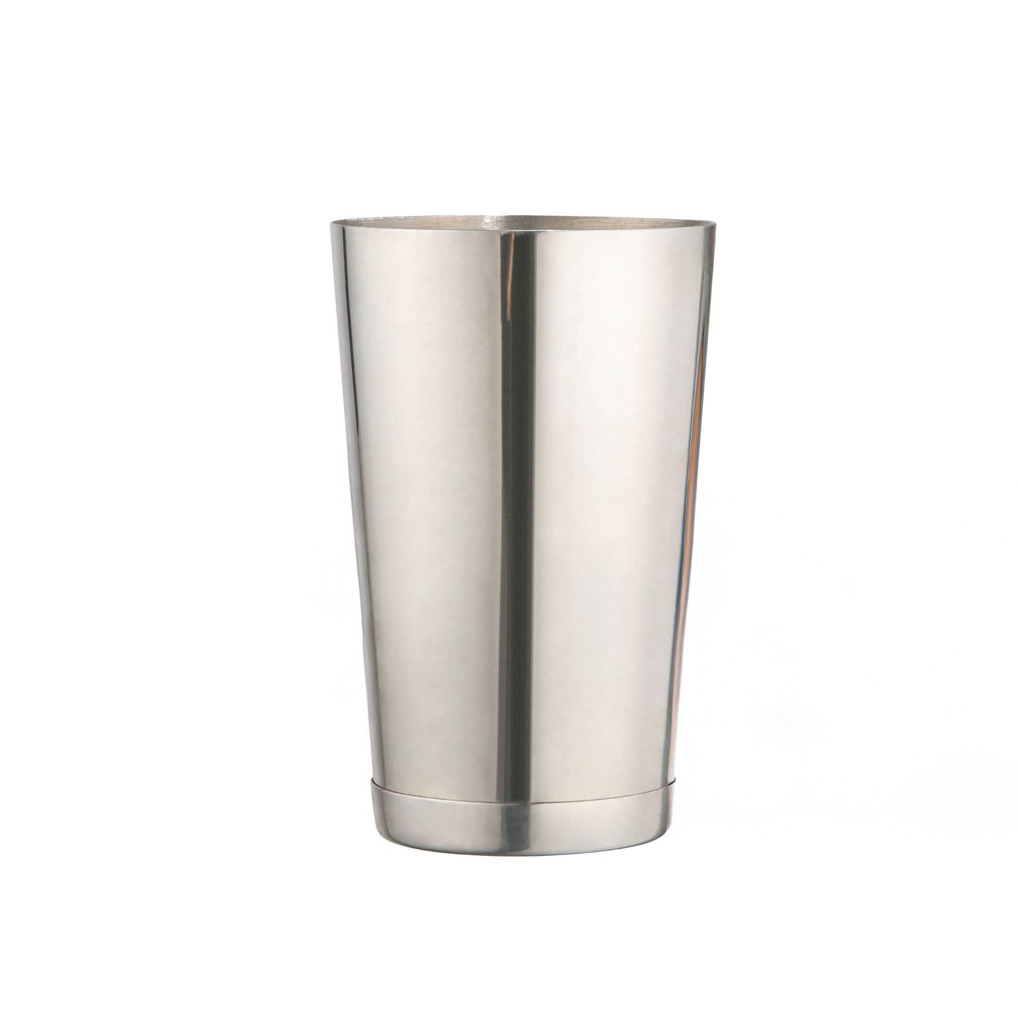 Bar Lux 16 oz Stainless Steel Cocktail Shaker Tin - Weighted, Mirrored Finish - 3 1/4" x 3 1/4" x 4" - 1 count box